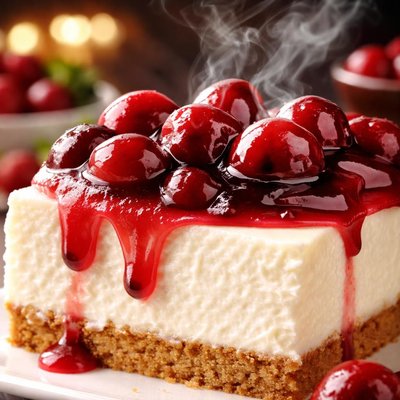 Image of No Bake Cherry Cheesecake