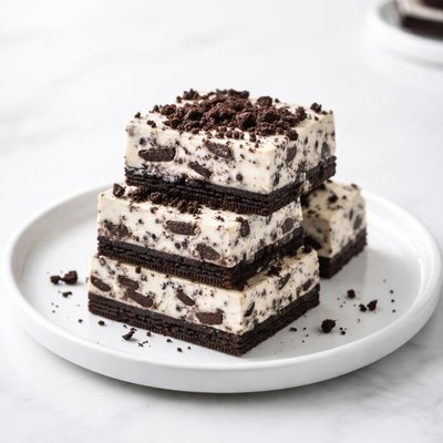 Image of No Bake Chewy Cookies and Cream Bars