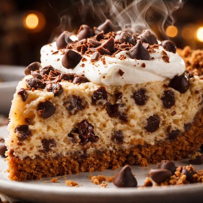 Image of No Bake Chocolate Chip Cookie Pie