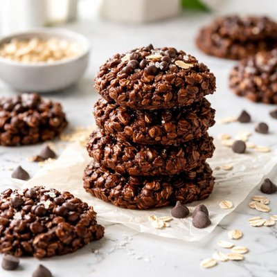 Image of No Bake Chocolate Oat Cookies