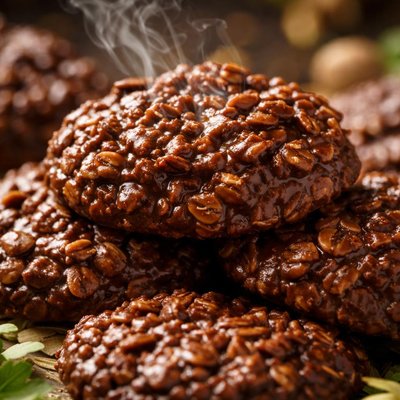 Image of No Bake Chocolate Oatmeal Cookies Gluten Free