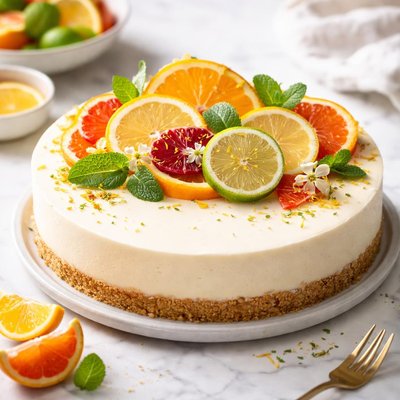 Image of No Bake Citrus Cheesecake