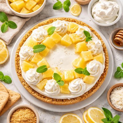 Image of No Bake Diabetic Pineapple Cheesecake
