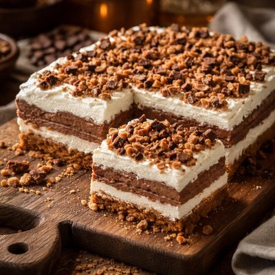 Image of No Bake Heath Bar Cake