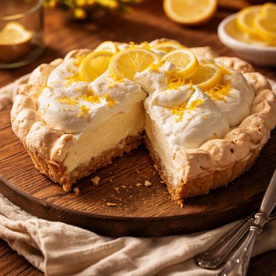 Image of No Bake Lemon Angel Pie