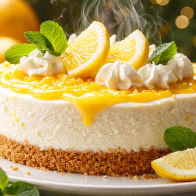 Image of No Bake Lemon Cheesecake