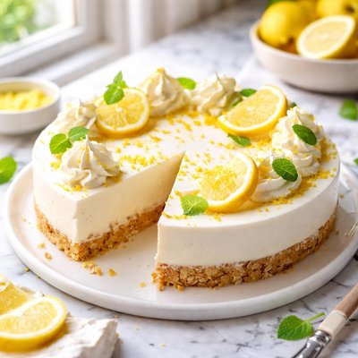Image of No Bake Lemon Cheesecake Sugar Free
