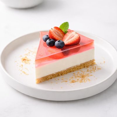 Image of No Bake Light Jello Cheesecake