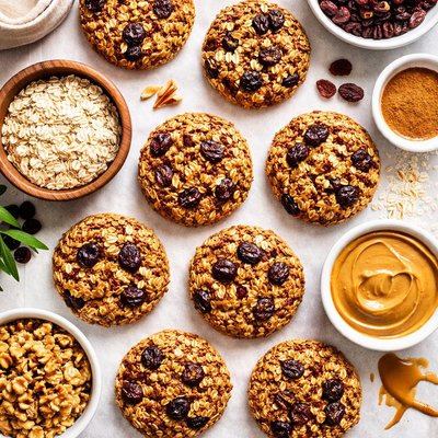 Image of No Bake Oatmeal Raisin Cookies