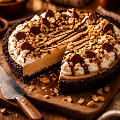 Image of No Bake Peanut Butter Pie