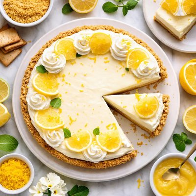 Image of No Bake Super Easy Lemon Cheesecake