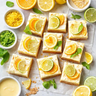 Image of No Bake Sweetened Condensed Milk Citrus Bars
