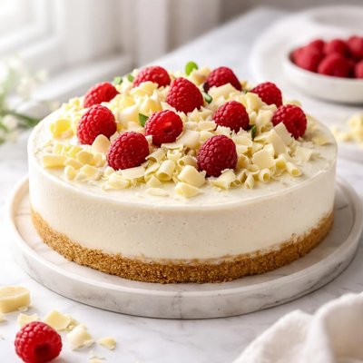 Image of No Bake White Chocolate Cheesecake