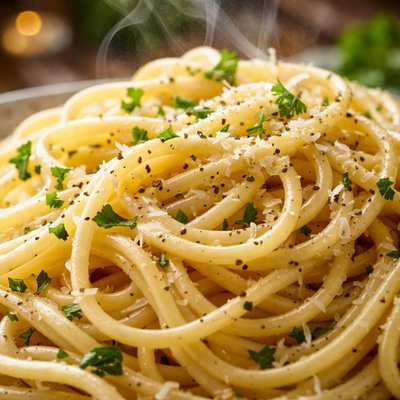 Image of No Cook Butter and Parmesan Sauce Pasta