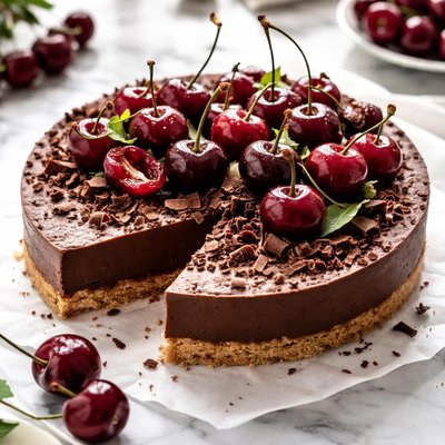 Image of No Cook Chocolate Cherry Torte