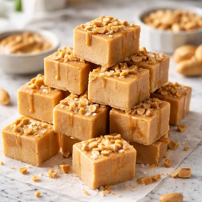 Image of No Cook Peanut Butter Fudge
