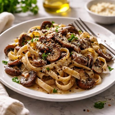 Image of No Cream Wild Mushroom Pasta Sauce