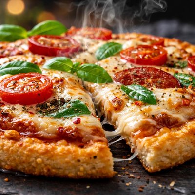 Image of No Dough Pizza Low Carb Cream Cheese Pizza Crust