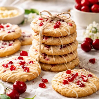 Image of No Fail Cherry Shortbread Cookies