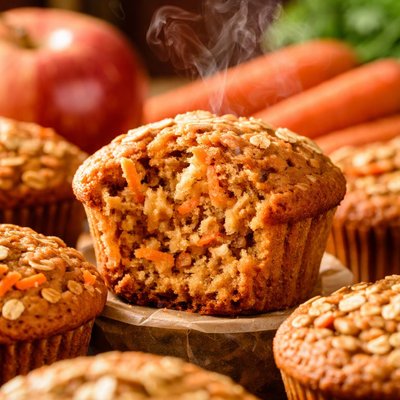 Image of No Fat Apple Carrot Muffins Recipe
