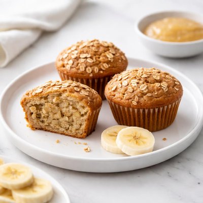 Image of No Fat Banana Applesauce Muffins