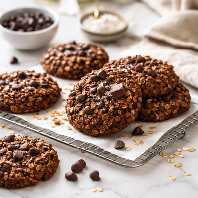 Image of No Fuss Chocolate Oatmeal Cookies