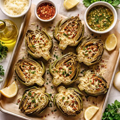 Image of No Fuss Easy Baked Artichokes