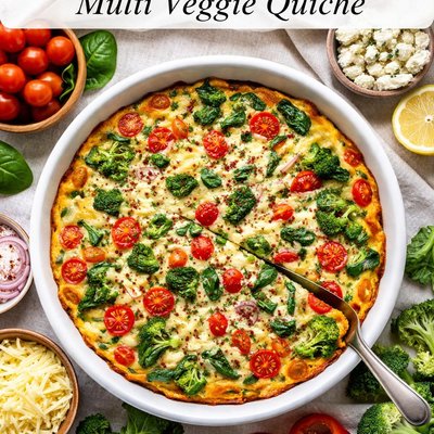 Image of No Fuss No Crust Multi Veggie Quiche