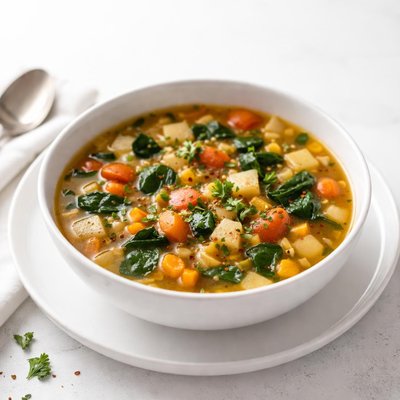 Image of No Fuss Veggie Soup Crock Pot