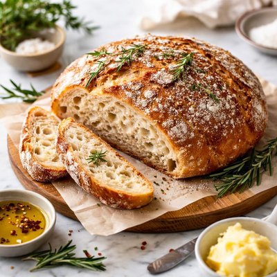 Image of No Knead Bread Refrigerated Dough Hybrid Method