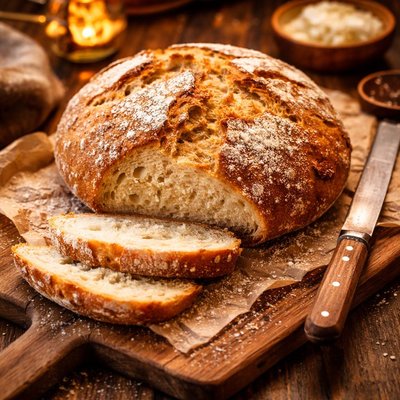 Image of No Knead European Peasant Bread