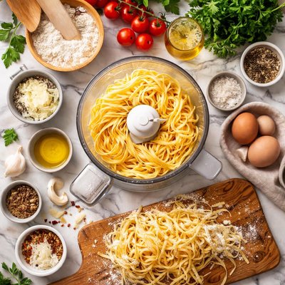 Image of No Knead Homemade Noodles Food Processor