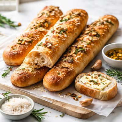 Image of No Knead Small Baguette Stecca