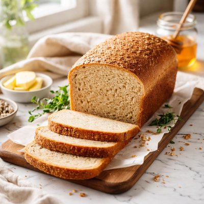 Image of No Knead Whole Wheat Sandwich Bread