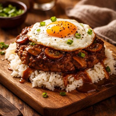 Image of No Name Beef Recipe Loco Moco