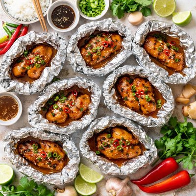 Image of No Peek Oriental Foil Wrapped Chicken
