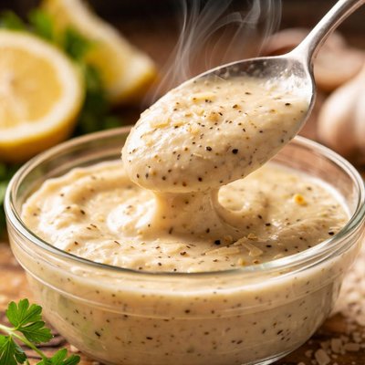 Image of No Raw Egg Caesar Salad Dressing