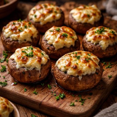Image of No Stuffing Cheesy Stuffed Mushrooms
