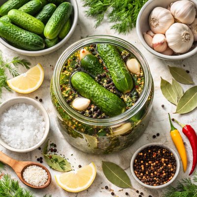 Image of No Vinegar Dill Pickles