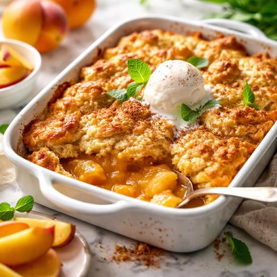 Image of Nobody Will Guess Peach Cobbler