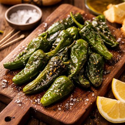 Image of Noelias Original Spanish Recipe for Padron Peppers