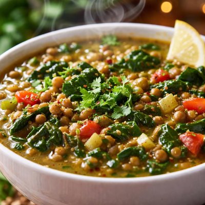 Image of Non Fat Middle Eastern Greens and Lentil Soup
