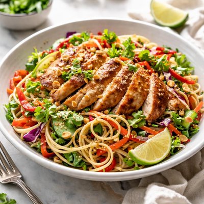 Image of Non Veg Asian Chicken Pasta Salad