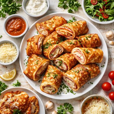 Image of North Croatian Fried Chicken Crepes