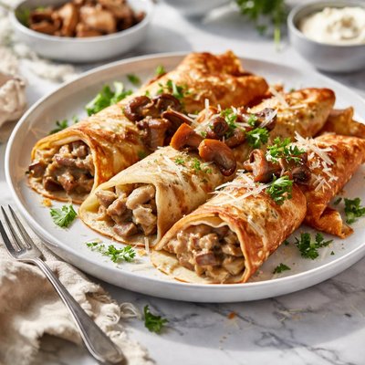 Image of North Croatian Mushroom Pancakes Crepes
