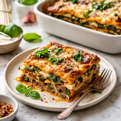 Image of Northern Italian Style Lacto Vegetarian Lasagna