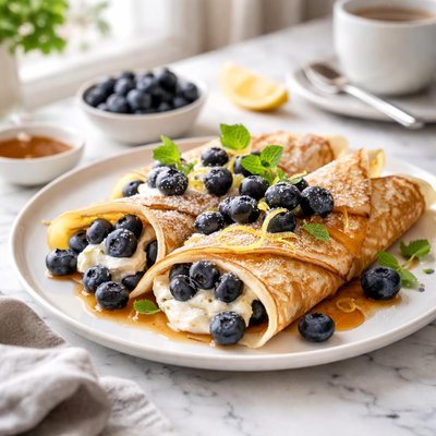 Image of Norwegian Blueberry Breakfast Crepes