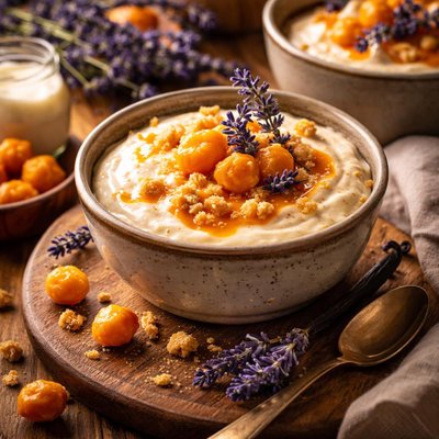 Image of Norwegian Cloudberry Cream with Lavender and Vanilla