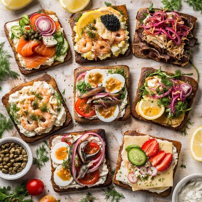 Image of Norwegian Open Faced Sandwiches