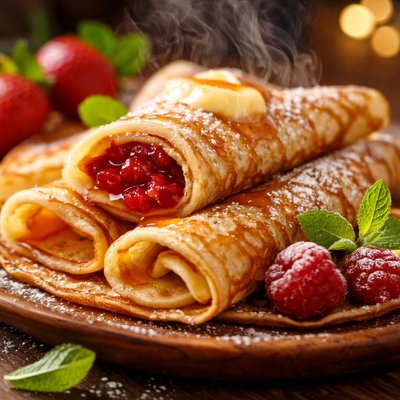 Image of Norwegian Pancakes Pannekaken